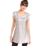 Party-perfect: dazzle like a disco ball in Belle Du Jour's super-fun sequin-front shift dress!