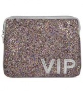 Give your gadget the VIP treatment with this glam iPad sleeve from Nine West. Glimmery sequin dress the outside, while plenty of interior padding keeps your technology protected and in place.
