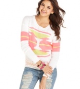 Take a dip in the intarsia pool with this cute sweater from Jolt! The cool, inlaid design adds a load of flavor to this fall-ready layer.