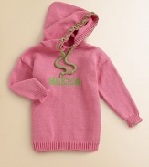 So soft, so pure, so sporty! This adorable little hoodie is made from soft cotton yarns with a hood and laced drawstring. Drawstring hoodRibbed cuffs and hemCottonMachine washMade in USAFOR PERSONALIZATION Select a quantity, then scroll down and click on PERSONALIZE & ADD TO BAG to choose and preview your personalization options. Please allow 4-6 weeks for delivery. 