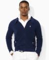 The full-zip Barracuda jacket is constructed in breathable cotton mesh for lightweight comfort and athletic style.