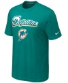 From the pre-game to after-party, show off your Miami Dolphins pride in this NFL football t-shirt from Nike.