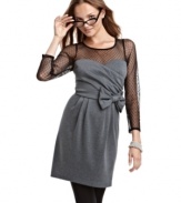 Jump's dress is casually cool with a bow that accents your waist. Perfect for weekend-wear, pop on a pair of bold glasses for a geek-chic look!