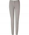 A must-have workweek staple, these neutral tux-styled trousers add classic elegance to any look - Flat front, off-seam pockets, single back welt pocket with button, straight leg with tuxedo-inspired stripe detail - Wear with a silk blouse, platform pumps, and an oversized shoulder bag
