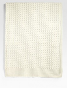 Preeminent comfort and luxury for years to come, beautifully crafted from pure, six-ply cashmere with classic cables. Six-ply yarn 56 X 72 Cashmere; dry clean Imported Preeminent comfort and luxury for years to come, beautifully crafted from pure, six-ply cashmere with classic cables. Six-ply yarn 56 X 72 Cashmere; dry clean Imported
