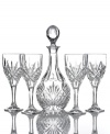 Long, faceted cuts in a traditional starburst pattern make these Godinger wine glasses sparkle and shine. Replace your bottle of wine with the coordinating decanter for additional refinement.