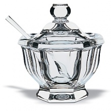 Elegant and charming, these accessories grace the table of any occasion. Shown: large jam jar with spoon (5 3/8H). Elegant and charming, these accessories grace the table of any occasion. Shown: large jam jar with spoon (5 3/8H).