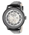 Powered by your movement, this precise automatic watch from Kenneth Cole New York features an eye-catching skeleton dial.