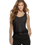 Infuse femme style into your day or night look with this lace top from Jessica Simpson!