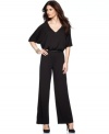 A back keyhole adds eye-catching appeal to this relaxed Studio M wide-leg jumpsuit -- a chic spring style!