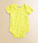 Baby will shine like a star in this brilliant, cozy one-piece with bottom snaps for easy on and off.Envelope necklineShort sleevesBottom snaps50% modal/50% cottonMachine washImported Please note: Number of snaps may vary depending on size ordered. 