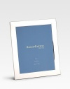 A slightly wider border lends added visual impact to a tarnish-proof silverplated frame with a rich velvet back. Accommodates a 8 X 10 photograph Overall: 11¾ X 13½ Imported 