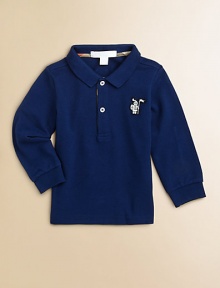 A long-sleeved classic, long on style and comfort for your little guy, in airy pique with Burberry touches.Ribbed polo collarLong sleeves with ribbed cuffsButton placket with woven check trimBurberry knight logo chest appliquéCottonMachine washImported Please note: Number of buttons may vary depending on size ordered. A long-sleeved classic, long on style and comfort for your little guy, in airy pique with Burberry touches.Ribbed polo collarLong sleeves with ribbed cuffsButton placket with woven check trimBurberry knight logo chest appliquéCottonMachine washImported Please note: Number of buttons may vary depending on size ordered.