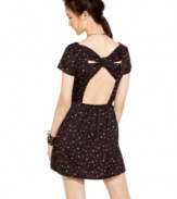 Bare your skin to the world behind you in this back cutout dress from Angie! Featured in an awesome bird print, this frock is the perfect combo of sweet and alluring.