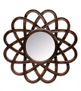 Check out more than your reflection with the Classic Curves wall mirror. A bold frame fans out with the look of rustic wood, making a dramatic statement in any setting.