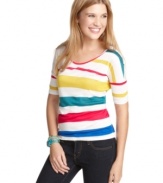 Rock out in stripes with this top from One Clothing and wake-up your jeans with a burst of infinite colors!