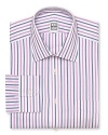 Ike Behar Alternating Stripe Dress Shirt - Classic Fit