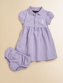 The classic polo dress is rendered in breathable cotton mesh with pretty puffed sleeves and a comfortable A-line silhouette.Polo collarShort puffed sleevesButton frontCottonMachine washImported Please note: Number of buttons may vary depending on size ordered. The classic polo dress is rendered in breathable cotton mesh with pretty puffed sleeves and a comfortable A-line silhouette.Polo collarShort puffed sleevesButton frontCottonMachine washImported Please note: Number of buttons may vary depending on size ordered.