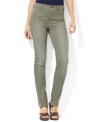 Designed for comfort and a flattering fit, these classic petite pants are distinguished by a sleek silhouette with a chic, elongated straight leg from Lauren by Ralph Lauren.