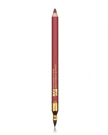 Twelve-hour staying power. Precise definition. Lightweight, creamy color that glides on effortlessly. Helps extend the wear of lipstick without feathering or bleeding. Use the integrated lip brush to apply lipstick or gloss for brilliantly defined color and shine. Removes easily with Estée Lauder Take It Away makeup. Twelve-hour staying power. Precise definition. Lightweight, creamy color that glides on effortlessly. Helps extend the wear of lipstick without feathering or bleeding. Use the integrated lip brush to apply lipstick or gloss for brilliantly defined color and shine. Removes easily with Estée Lauder Take It Away makeup.