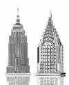 Set tables in a New York state of mind with Godinger salt and pepper shakers. Crafted of radiant nickel plate, these Empire State and Chrysler buildings are small in stature, big on style.