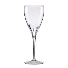 Camelia Court stemware by kate spade new york is rendered in beautifully cut European crystal in a classic wine class silhouette with an etched petal design.