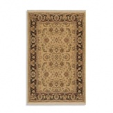 Adorned with a thriving floral motif, the opulent, detailed construction of this Karastan rug instills your decor with timeless beauty. The wide, bright border framing a darker ground complements both traditional and casual interiors. Distinctive of all Ashara rugs is the intricate blend of woven shades to achieve the radiant arbrash effect of heirloom textiles.