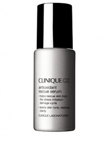 Shock absorber helps rescue skin from the stress-irritation-damage cycle before damage surfaces as a lacklustre, blotchy tone, increased reactivity, wrinkles. Patent-pending solution of bio-concentrated antioxidants and multivitamins immediately helps restore skin's natural clarity and even tone. Over time, helps skin seem less reactive, more comfortable. 