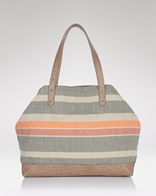 Inspired by sun-washed Turkish textiles, Rebecca Minkoff's striped tote adds a dash of exotic. Carry it on the weekend with denim or take it with you when you travel.