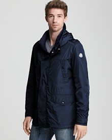 This sporty layering piece from Moncler provides a versatile way to keep the elements are bay and flaunt your style, too. This sporty layering piece from Moncler provides a versatile way to keep the elements are bay and flaunt your style, too.