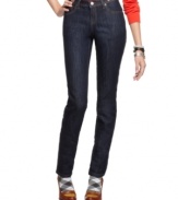 Tommy Girl's skinny jeans are geek-chic with removable suspenders. Stay trend-forward this season with preppy styling!