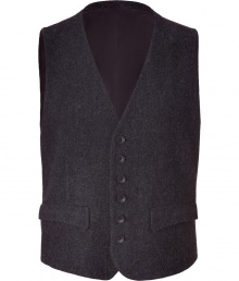 Dashing and quite simply dandy, Rag & Bones tailored waistcoat guarantees an elegant edge to your outfit - V-neckline, button-down front, flap pockets - Tailored fit - Team with everything from blazers and jeans, to matching trousers and crisp button-downs