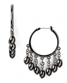 Gleaming hematite and gray pearls add dark elegance to denim and LDBs alike. From Lauren by Ralph Lauren. Gleaming hematite and gray pearls add dark elegance to denim and LDBs alike. From Lauren by Ralph Lauren.