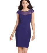 Columns of accordion pleats add dramatic texture to a sleek silhouette in this dress from Rampage – a chic choice for formal affairs!