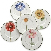 Experience nature in bloom with the Flora dinnerware collection. Choose fro, Cornflower, Poppy, Wild Rose or Daisy and mix and match to create your own bouquet.