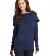 THE LOOKPullover style Oversized, fold-over ribbed necklineLong sleeves with thumb holesFront muffler pocketRibbed hemTHE FITAbout 27 from shoulder to hemTHE MATERIAL70% wool/30% cashmereCARE & ORIGINDry cleanImportedModel shown is 5'10 (177cm) wearing US size XS/S. 