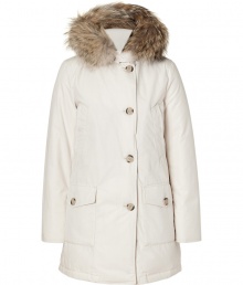 Stay warmand stylishin this super chic and durable down parka from iconic outerwear brand Woolrich - Fur-trimmed hood, concealed zip closure with front button placket, slash pockets at chest, flap pockets at waist, long sleeves, slim fit, water and snow resistant, can withstand temperatures up to minus 35 degrees - Perfect for hitting the slopes or a snow-filled day in the city Stay warmand stylishin this super chic and durable down parka from iconic outerwear brand Woolrich - Fur-trimmed hood, concealed zip closure with front button placket, slash pockets at chest, flap pockets at waist, long sleeves, slim fit, water and snow resistant, can withstand temperatures up to minus 35 degrees - Perfect for hitting the slopes or a snow-filled day in the city