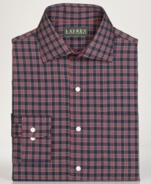 For work or play, this Lauren Ralph Lauren dress shirt will have you looking your best.