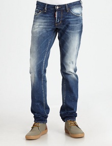 Premium Italian denim in a medium-indigo rinse exudes a lifetime of wear and tear, crafted with a classically comfortable straight-leg fit and generous whiskering and fading throughout the leg.Five-pocket styleInseam, about 33CottonMachine washMade in Italy Premium Italian denim in a medium-indigo rinse exudes a lifetime of wear and tear, crafted with a classically comfortable straight-leg fit and generous whiskering and fading throughout the leg.Five-pocket styleInseam, about 33CottonMachine washMade in Italy
