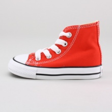 Infants can rock the iconic sneakers too. These kids (1-3.5 yrs) high cut Chuck Taylors sport a lightweight canvas upper with a rubber toe cap. Imported. Infants can rock the iconic sneakers too. These kids (1-3.5 yrs) high cut Chuck Taylors sport a lightweight canvas upper with a rubber toe cap. Imported.
