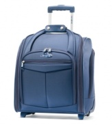 Have what you need when you need it. Effortlessly tackle airports with smooth-rolling wheels and a unique design that fits comfortably under most airline seats for easy access when you need it most. 10-year warranty. Qualifies for Rebate