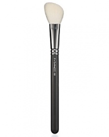 For expert application of cheek contour. This brush is a large angled contour - the fibers form a buffed edge and are soft and firmly bundled. M.A.C professional brushes are hand-sculpted and assembled using the finest quality materials. They feature birch, linden and ramin wood handles, nickel-plated brass ferrules. For expert application of cheek contour. This brush is a large angled contour - the fibers form a buffed edge and are soft and firmly bundled. M.A.C professional brushes are hand-sculpted and assembled using the finest quality materials. They feature birch, linden and ramin wood handles, nickel-plated brass ferrules.