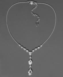 Get high-fashion glamour for your next special occasion with this stunning necklace by Givenchy. Glistening crystal accents are set in hematite-plated mixed metal. Approximate length: 12 inches + 3-inch extender. Approximate drop: 2 inches. Get high-fashion glamour for your next special occasion with this stunning necklace by Givenchy. Glistening crystal accents are set in hematite-plated mixed metal. Approximate length: 12 inches + 3-inch extender. Approximate drop: 2 inches.