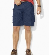 Lightweight cotton poplin lends enhanced durability and rugged appeal to the essential classic-fitting Santa Fe cargo short.