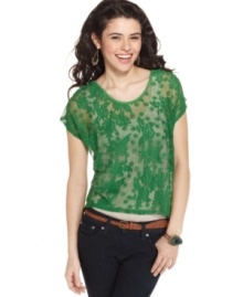 Be a lady in lace with this top from Eyeshadow -- and add super femme style to your day! Be a lady in lace with this top from Eyeshadow -- and add super femme style to your day!