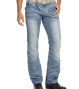 This INC International Concepts jeans offers a laid back look and a comfortable fit.