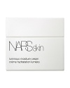 This soft, velvety cream provides comfortable, long-lasting hydration, replenishing the skin with moisture and infusing it with luminosity. NARS exclusive Light Reflecting Complex™ works in synergy with Hyaluronic Acid and Monoi Oil, which immediately moisturize the skin, soothing and comforting dryness on contact. Plumped with moisture, the appearance of fine lines and wrinkles is diminished as skin is visibly firmed. Wild Thyme provides antioxidant protection as Omega-3 Ceramides work to improve skin's natural barrier, fortifying the skin against moisture loss. Beech Bud Extract boosts skin's natural production of collagen while Sophora Root Extract inhibits the enzyme that breaks down elastin.* Absorbed instantly, this luxurious, rich formula leaves skin soft and dewy, looking utterly luminous. Ready to smooth the way for seamless foundation application, and color that looks brilliant and lasts. *in-vitro test Ideal for normal to dry and seasonally dry skin Dermatologist Tested Non-Comedogenic Synthetic Fragrance Free  Paraben Free Alcohol Free