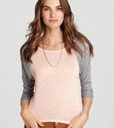 Vintage Havana renders the classic baseball tee ultra-feminine with this softly-hued version.