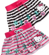 Purr-fectly patterned. This sweet skirt with shorts underneath from Hello Kitty makes for a great go-to for stylish playtime fun.