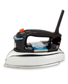 Classic wrinkle control. This Black & Decker iron has what it takes to keep clothing in tip-top shape. It delivers maximum heat to tackle tough wrinkles, plus a Teflon Select(tm) aluminum soleplate that glides effortlessly over fabric. One-year warranty. Model F67E. Classic wrinkle control. This Black & Decker iron has what it takes to keep clothing in tip-top shape. It delivers maximum heat to tackle tough wrinkles, plus a Teflon Select(tm) aluminum soleplate that glides effortlessly over fabric. One-year warranty. Model F67E.